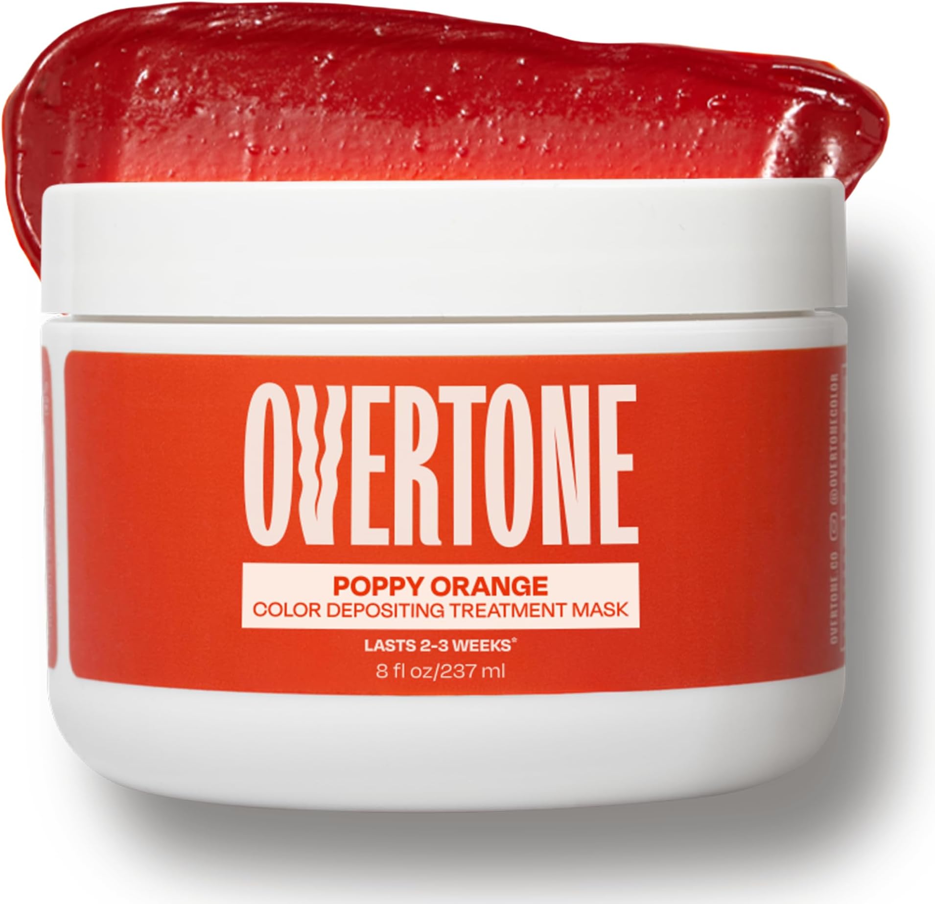 OVERTONE Haircare Color Depositing Conditioner - 8 oz Semi-permanent Hair Color Conditioner With Shea Butter & Coconut Oil - Extreme Silver Temporary Cruelty-Free Hair Color (Extreme Orange)