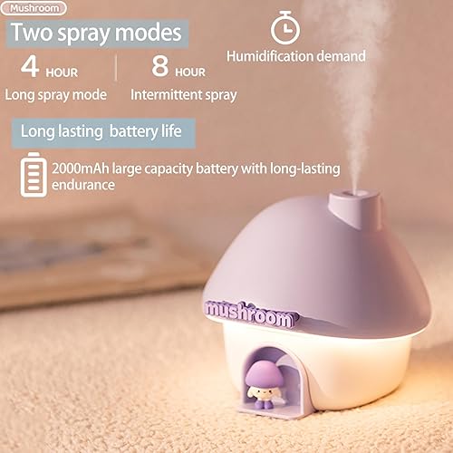Miniatura 5 de Mini humidificador portátil, humidificador pequeño de niebla fría de 10.1 fl oz, humidificadores personales de escritorio para dormitorio de bebé,
