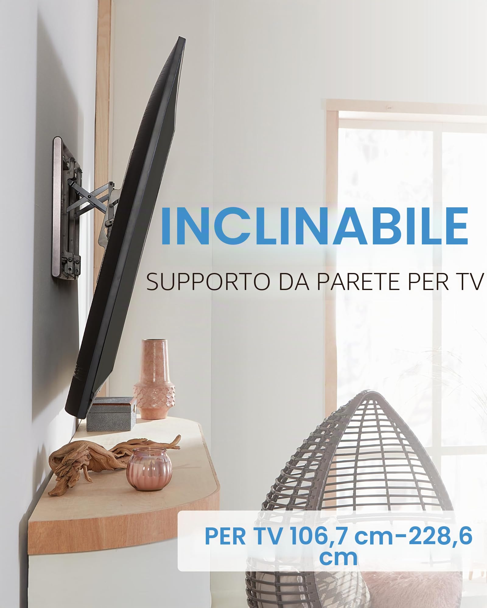 Sanus VLT7-B2 (Nero) Staffa TV inclinabile e Girevole da 42-90"