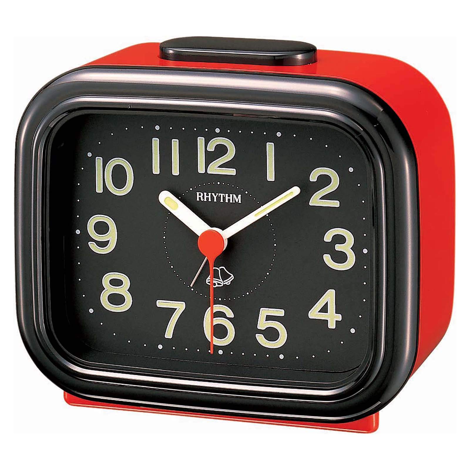 Rhythm 4Ra888-R01 Basic Bell Alarm Clock, Red