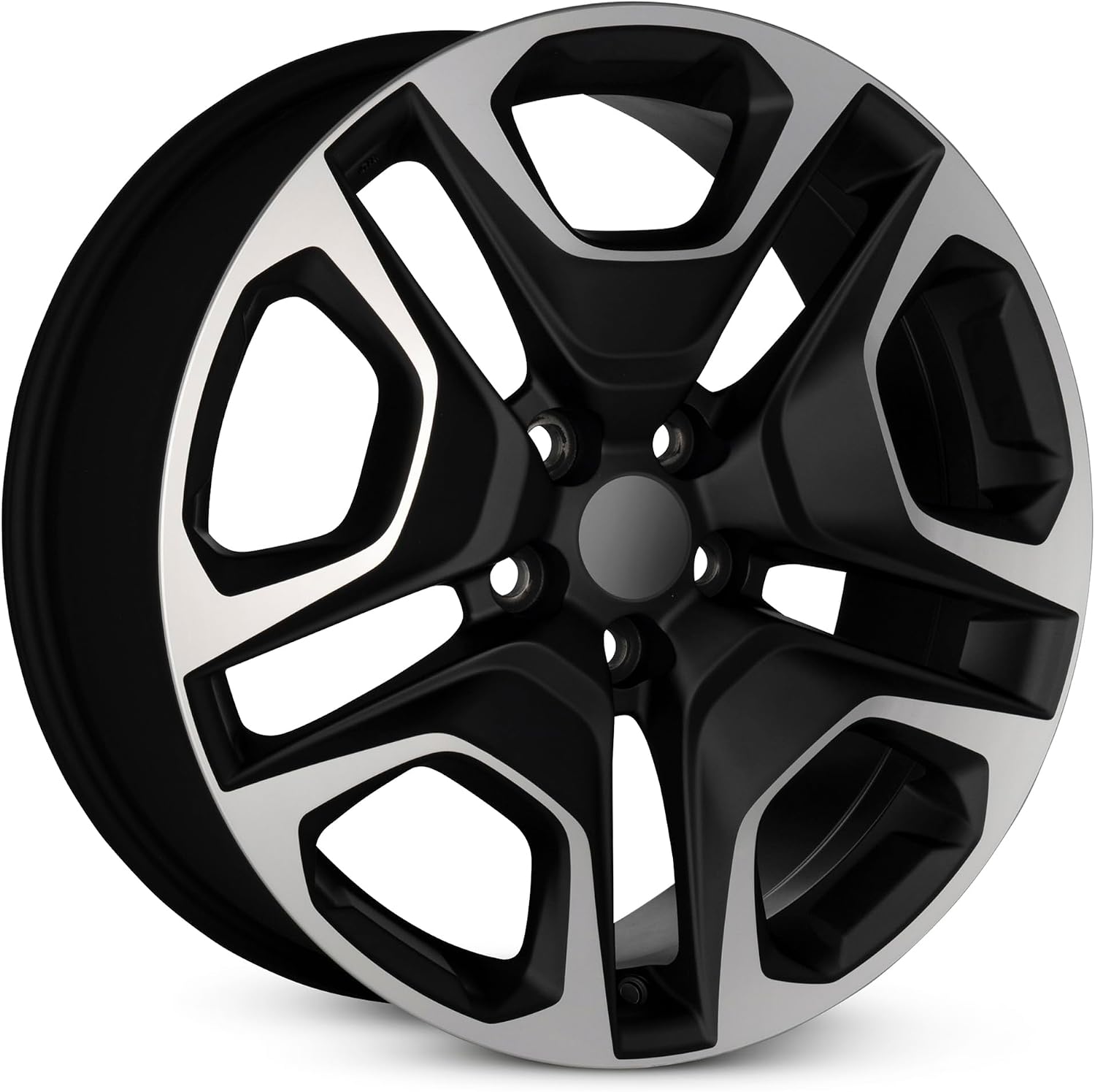 For 2019-2024 Toyota Rav4 19 Inch Machined Face with Painted Inlay Black Rim - OE Direct Replacement - Road Ready Car Wheel