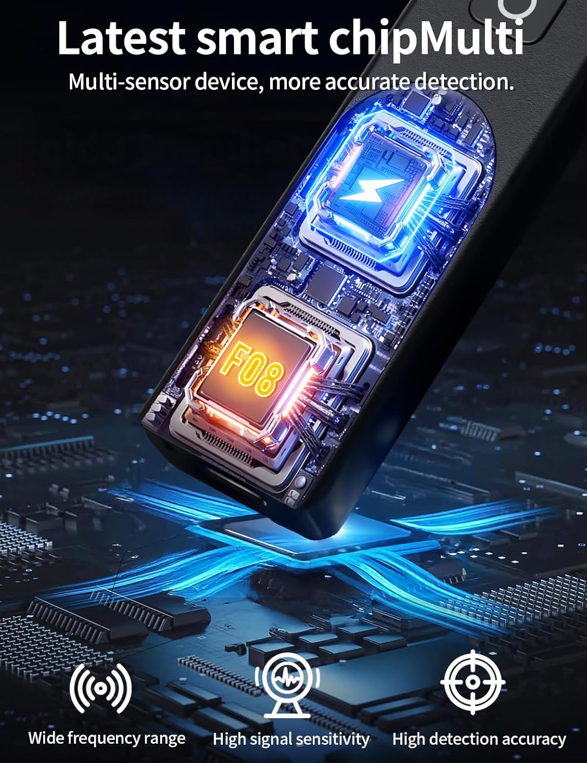 Hidden Camera Detectors, Anti-Spy Camera Finder & GPS Tracker Detector with Anti-Theft & SOS Alarm, Privacy Pen Bug Detector, Portable for Travel, Hotel, Office, Car - Image 9