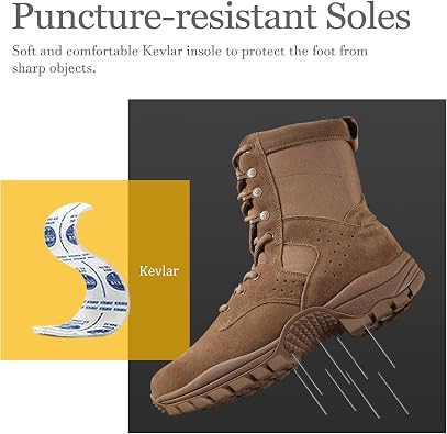 Combat Boots for Men Lightweight Military Tactical Boots Breathable Army Boots Jungle Boots Outdoor High-top Hiking Boots Puncture Proof Work Boots
