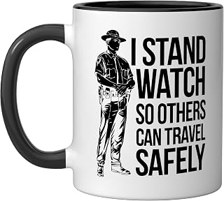 Customs and Border Protection Officer Airport Jobs Ceramic Mug, Black/White