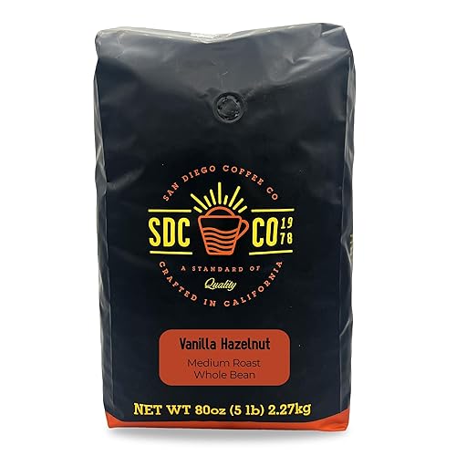 Vista 114 de San Diego Coffee Café orgánico tostado francés DECAF, tostado oscuro, café en grano entero, bolsa de 16 onzas Café en grano tostado descafeinado
