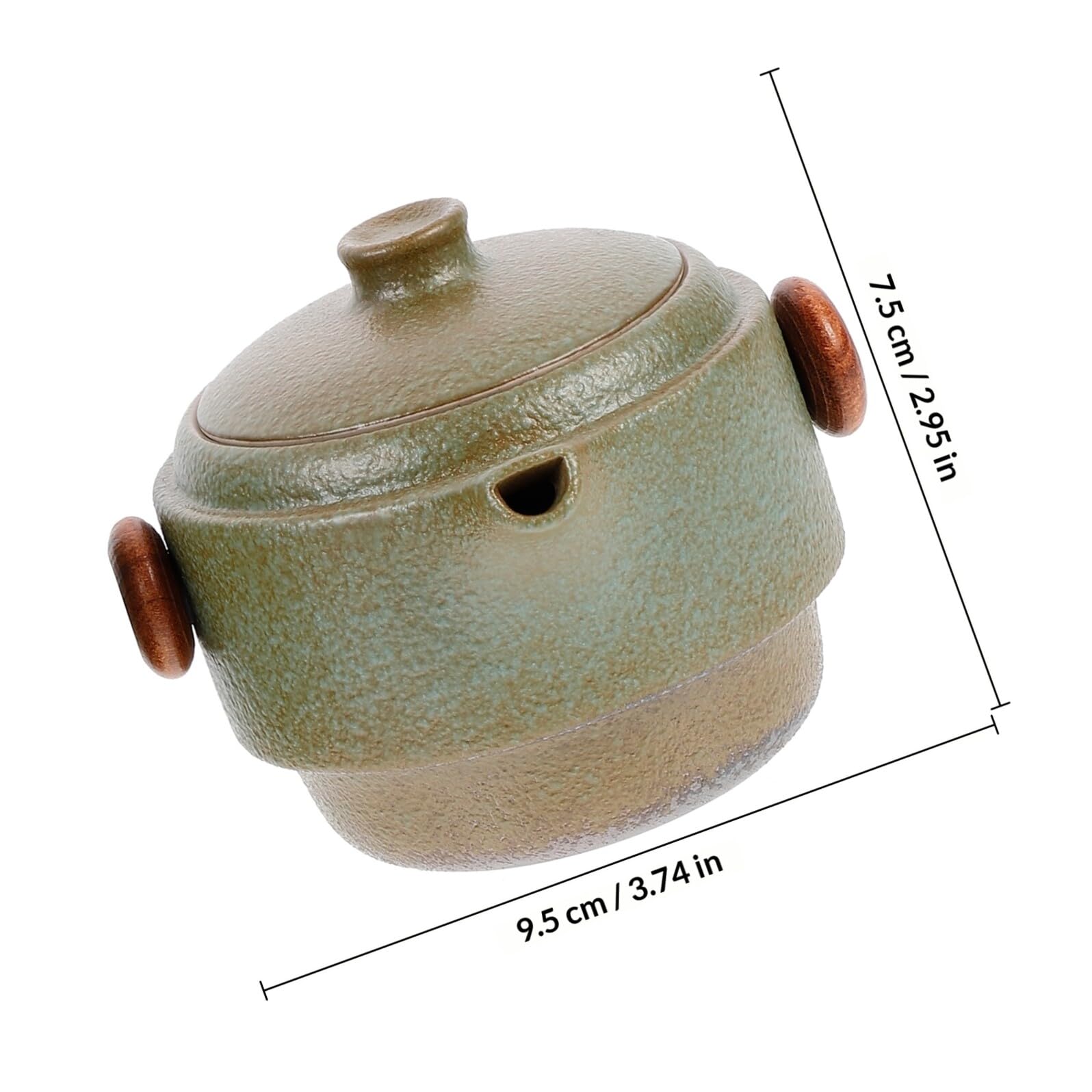 Juego de Té Portátil de Viaje Diseño Asa para Fácil Almacenamiento y 2 Tazas Kung Fu Tetera de Cerámica Verde Adecuado para Amigos y Aficionados del Té en Casa o Viajes