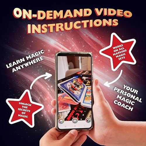 Vista 14 de Marvin's Magic - Juego mágico para niños - Caja de trucos, trucos increíbles para niños - Rango fácil - Incluye varita, trucos de cartas, mucho más