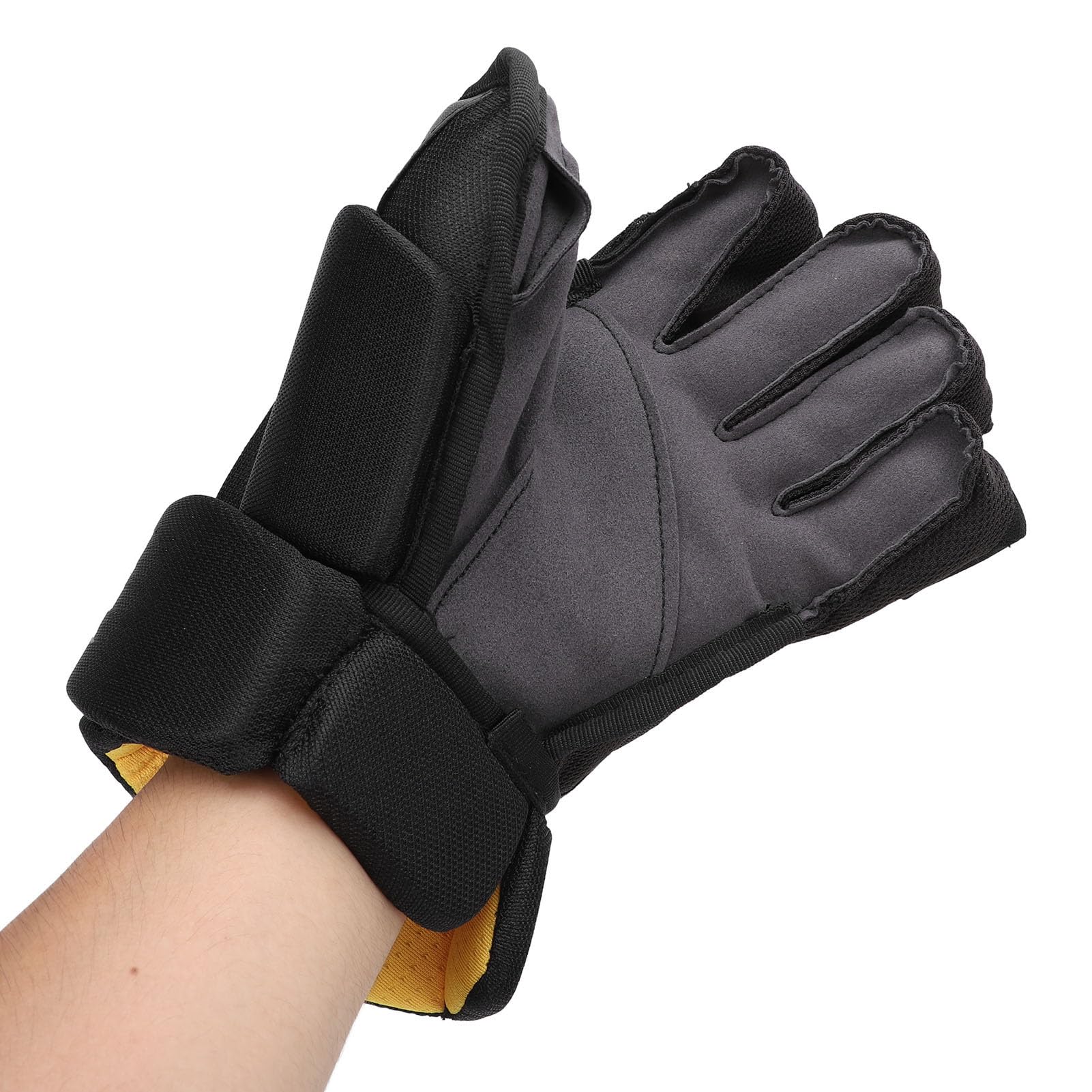 Annadue Guantes de Hockey sobre Hielo, Guantes de Hockey Transpirables de Tela de Malla, Equipo de Protección Liviano para Hockey, Hockey sobre Patines,Hockey sobre Césped y Otros Deportes