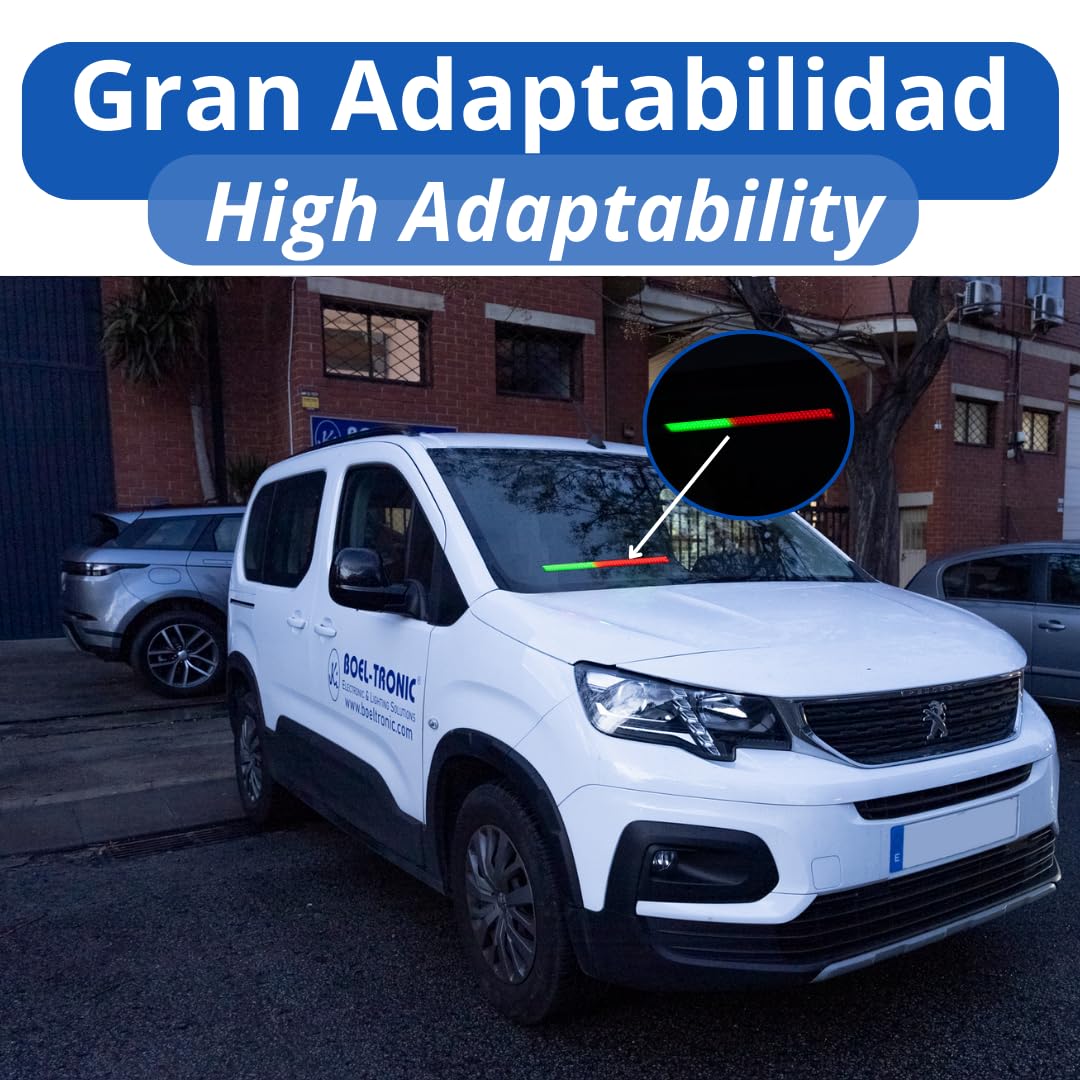 Bandera LED 12-24V 4 Azules 3 Rojos Personalizada Barcelona para Vehiculo
