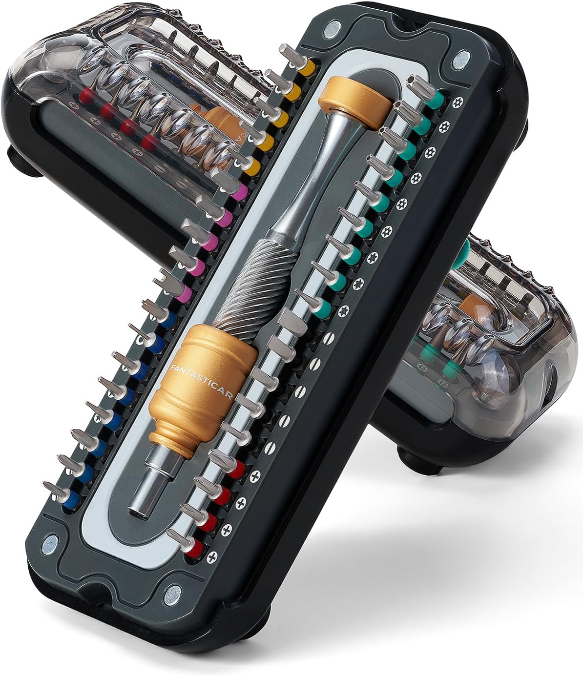 37PCS Precision Screwdriver Kit, Durable S2 Steel Microbits, with Low-Gravity Design Magnetic Driver Handle, for Electronics Repair