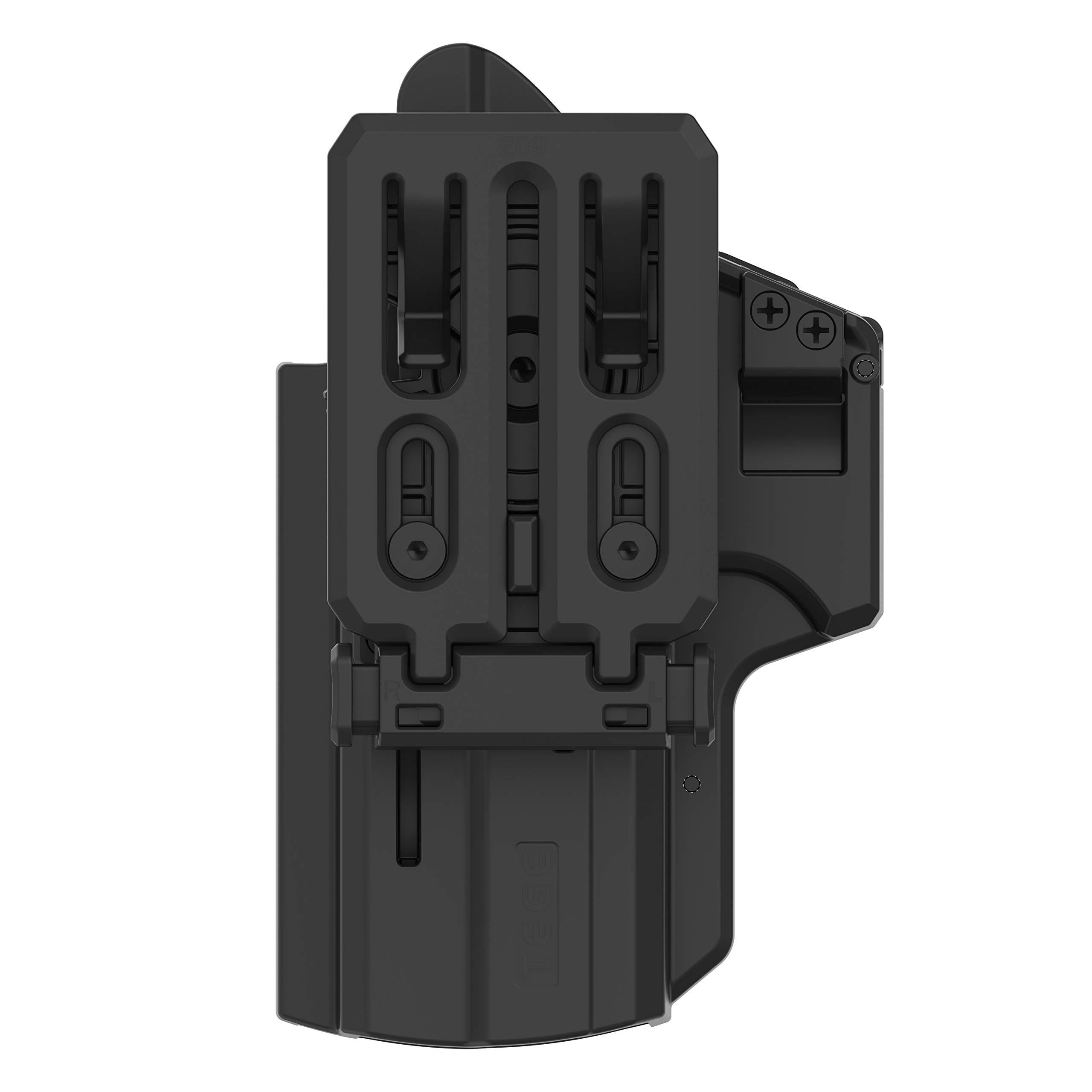 efluky Universal IPSC Pistole Paddelholster Fit Walther P99, Springfield XD, Beretta APX, Sig Sauer P320, Glock19, 19X, 17, 21, 22, 23, 26, 27, 31, 32, 33, 45 (Gen1-5) (Paddle+Belt Clip)