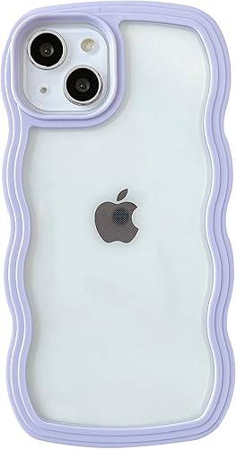 Caseative Bonita forma de marco de onda rizada a prueba de golpes, suave, compatible con iPhone (morado, iPhone 11) disponible en Yaxa Peru