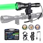 Odepro KL52Plus Zoomable Hunting Flashlight Kit with 4 Interchangeable Modules (Red, Green, White, IR850), Long Range Predator Light with Remote Pressure Switch, for Coyote, Hog, Varmint Hunting