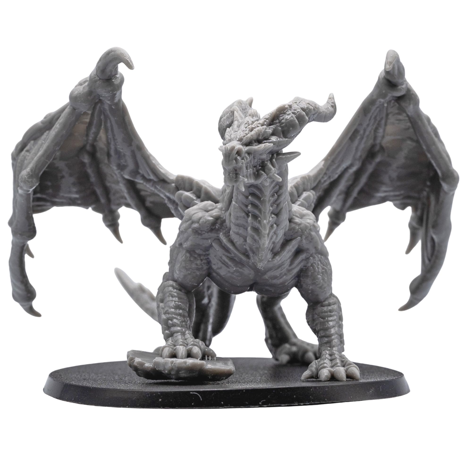 Adult Red Dragon Miniature - 1 Huge Dragon Figure for Tabletop RPGs | 32mm Fantasy Creature | DnD, Pathfinder, Wargames | Forged Path Miniatures | Grey Resin Model for Gamers