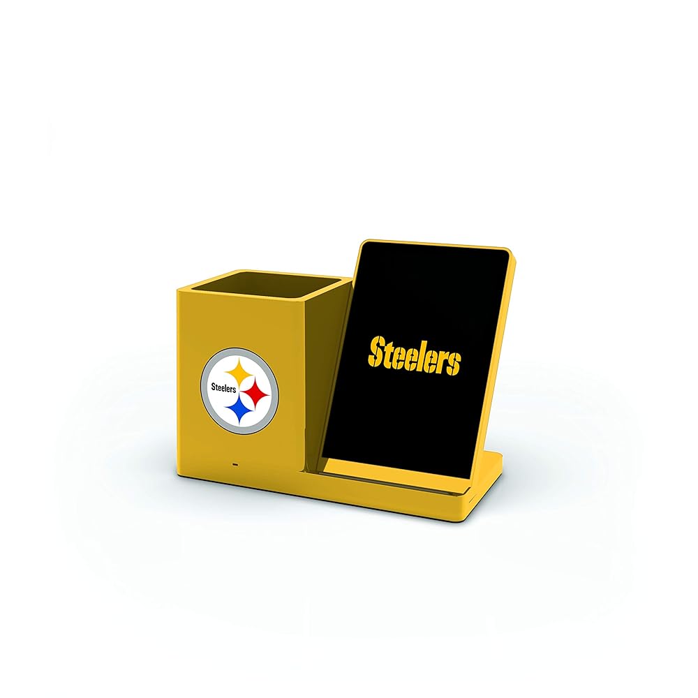 SOAR NFL Wireless Charger and Desktop Organizer, Pittsburgh Steelers