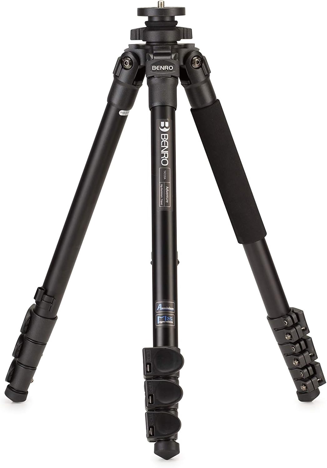 Benro Adventure Aluminum Tripod – Professional 4-Section Heavy-Duty Tripod with Twist Locks, Magnesium Castings, Interchangeable Feet & Carry Case for DSLR, Mirrorless & Video Cameras (TAD28A)