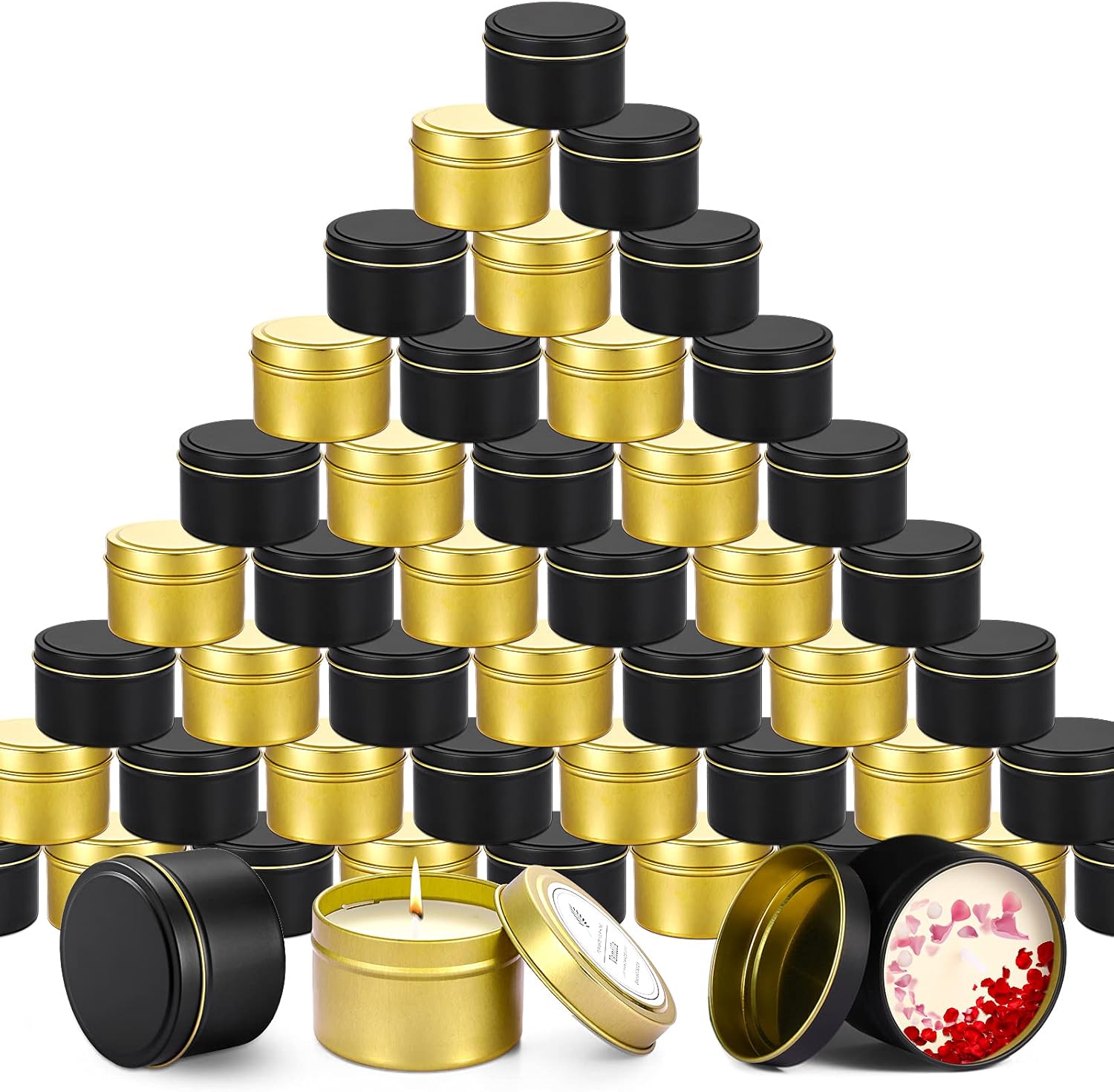 ANGIEHAIE Pieces Candle Tins 4 Oz Holiday Candles Travel