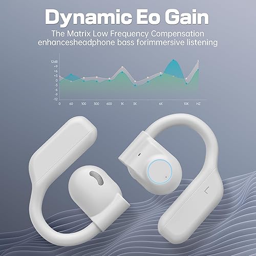 Miniatura 4 de Kinglucky Upgrad 2024 - Audífonos inalámbricos ultraligeros con Bluetooth 5.3, ajuste cómodo de larga duración, graves ricos, tiempo de reproducción