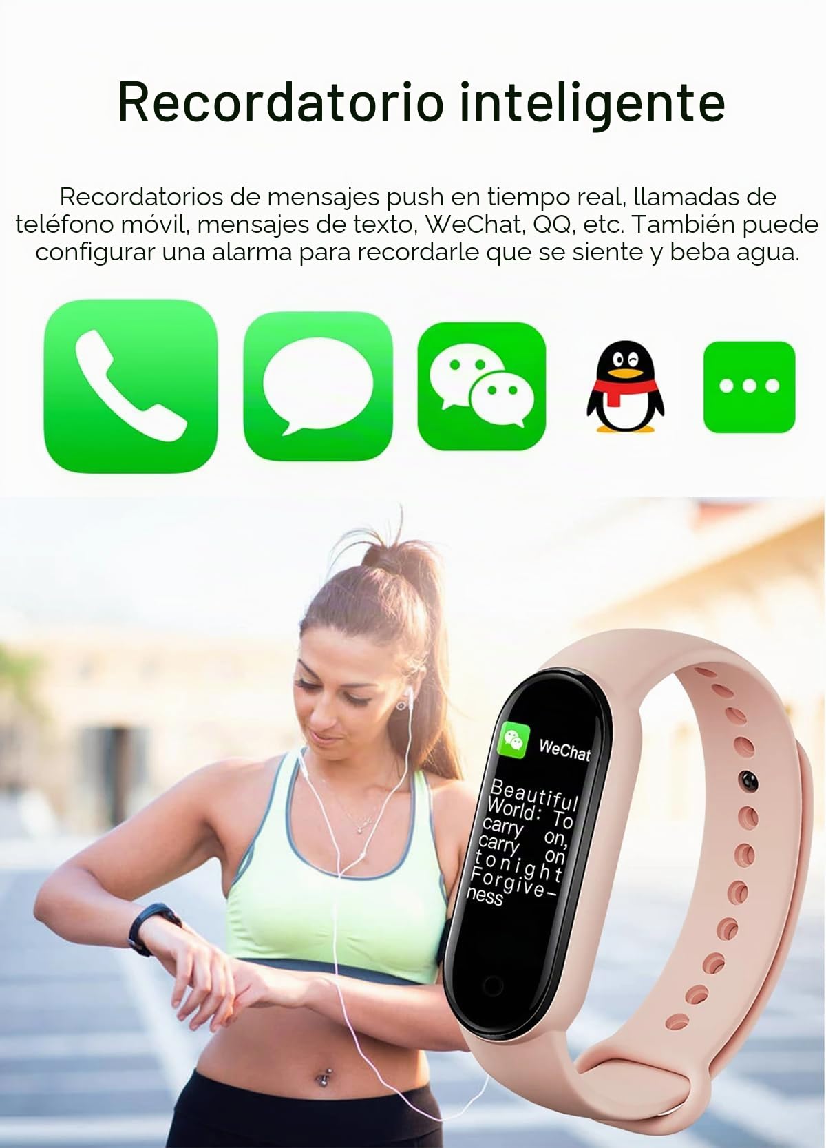 Banda Inteligente M8 8 Frecuencia Cardíaca Oxigenación IP67 Impermeable Sueño Carga Magnética (Negro)
