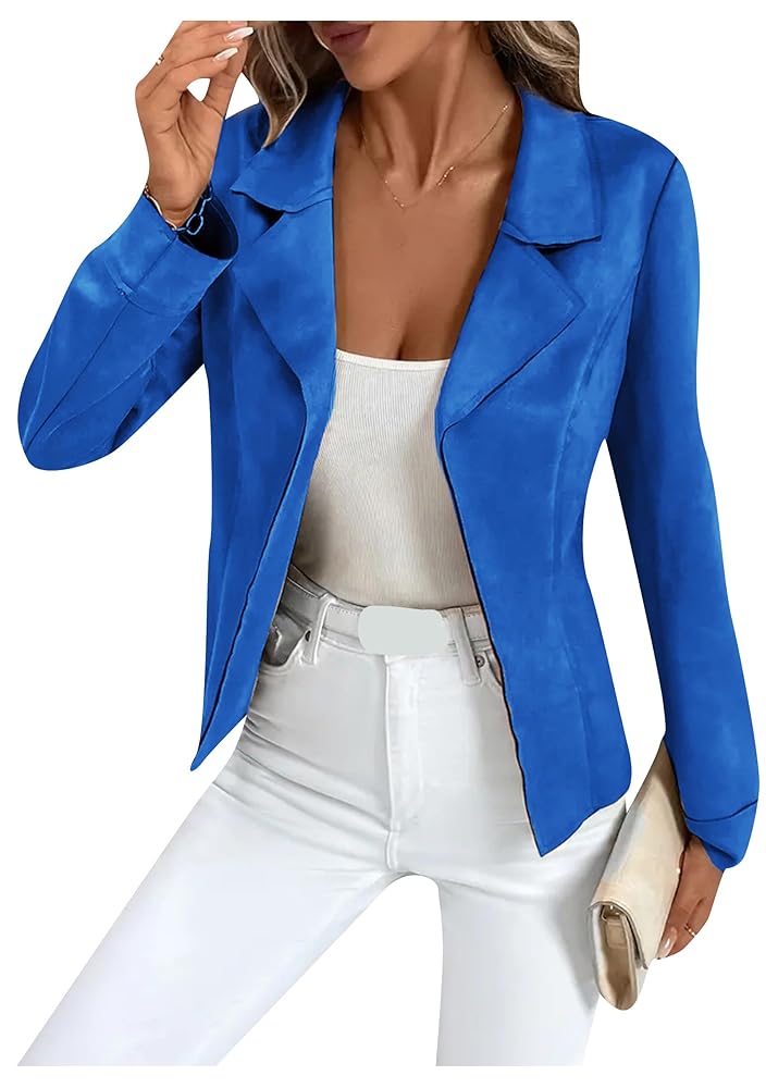 【2plan】Mink Reversible Suede Crop Jacket Women's Fashion Suede Faux-Leather Jackets Crop Zip Up