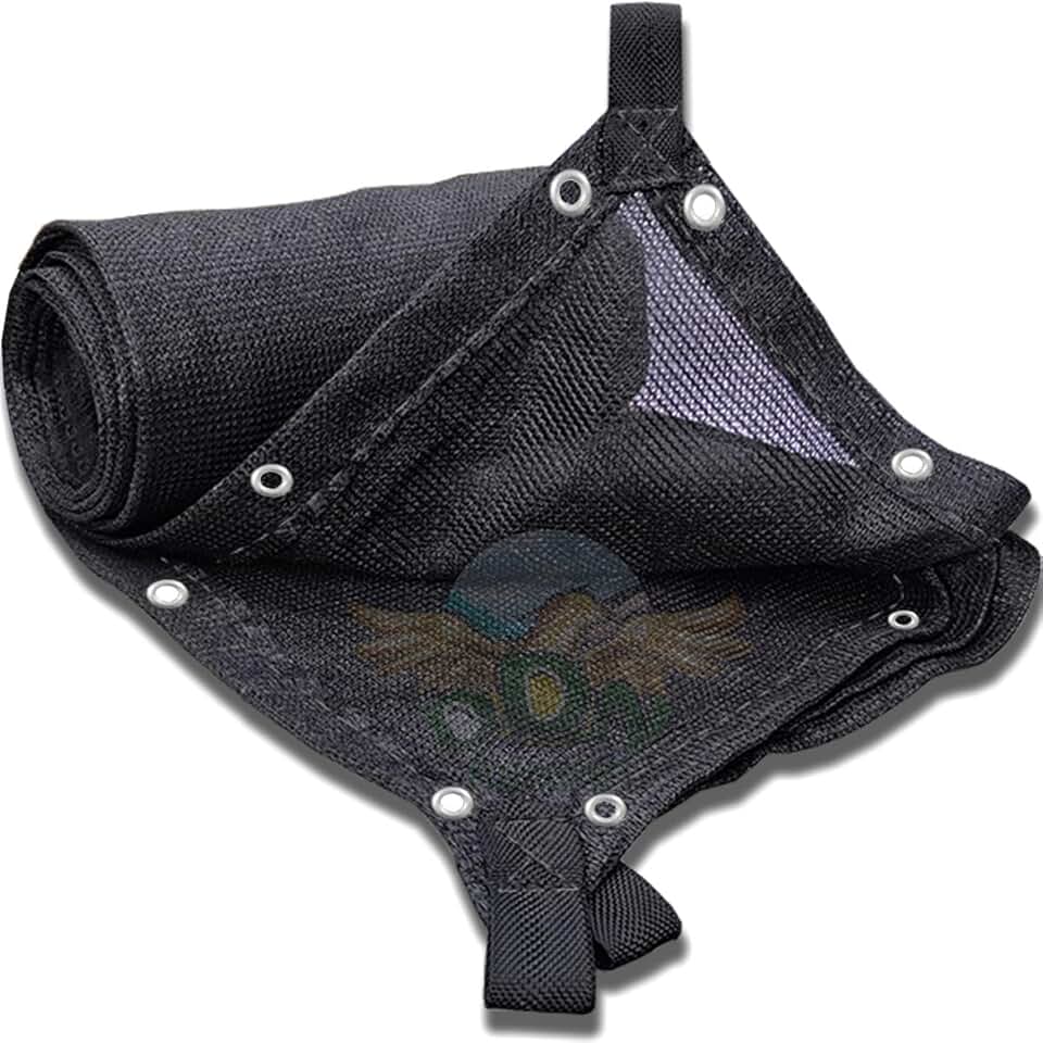 Generic Tela Sombreamento Cobertura Garagem Piscina Toldo Shade Pergolado Tenda Lona 80% UV 3m x 2m Preto Polietileno de Alta Densidade (HDPE) Flexível e Permeável à Água e Ar