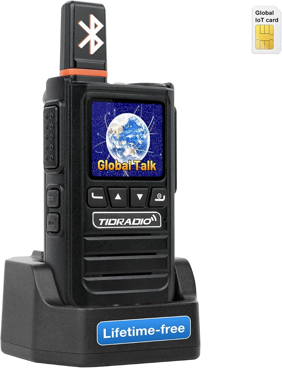 Lifetime Free TD-G19 Rapid Unlimited Range Walkie Talkies 4G LTE PoC Radio | 12430+Mile, Bluetooth, AI Noise Reduction, APP, Global PTT Long Distance Two Way Radios for Family,Construction site, 1Pack
