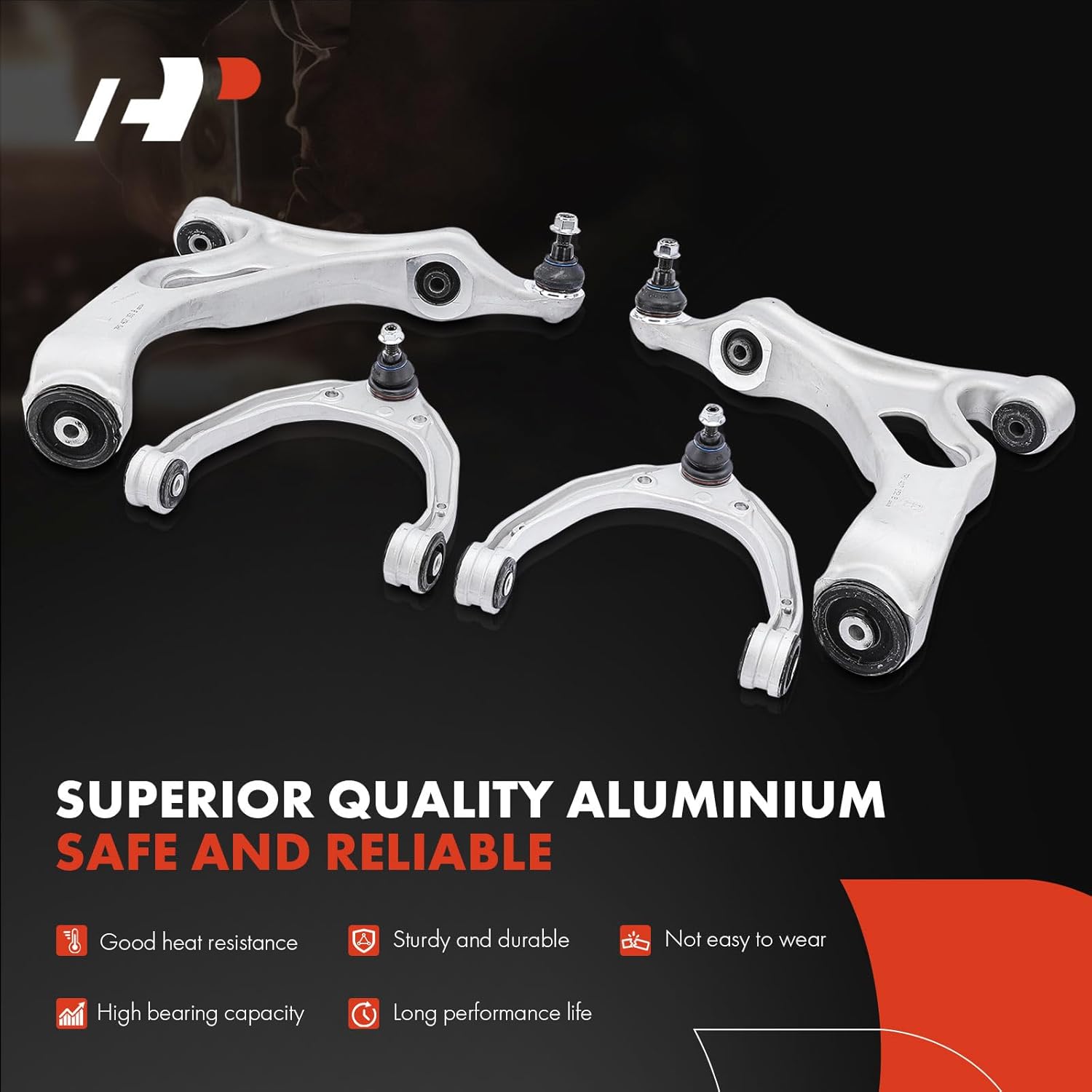 A-Premium Set of 10, Front Upper & Lower Control Arm, Sway Bar Link, Inner & Outer Tie Rod End, Compatible with Audi Q7 2007-2015