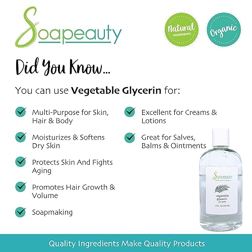 Miniatura 3 de Soapeauty Glicerina vegetal de grado USP sin OMG natural  Productos cosméticos, piel, cuidado del cabello, fabricación de jabón, usos domésticos, 5