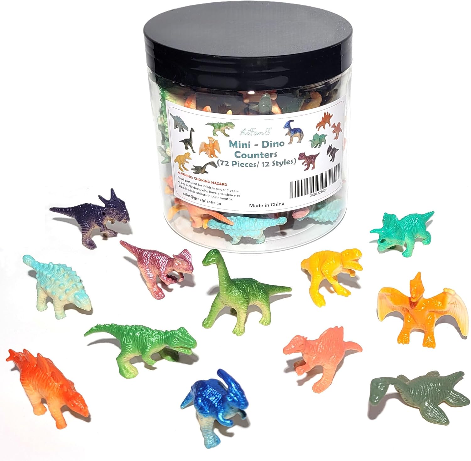 Mini Dinosaur Toys for Kids, 72 PCS Educational Dinosaur Figures Set for Counting, Sorting, STEM Activities, Easter Eggs Filler with Storage Box