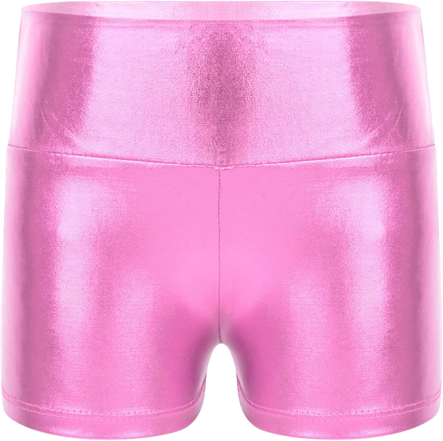 Kids Girls Metallic Shiny Dance Shorts Tumbling Shorts for Hip Hop Jazz Gymnastic Yoga Performance Competition