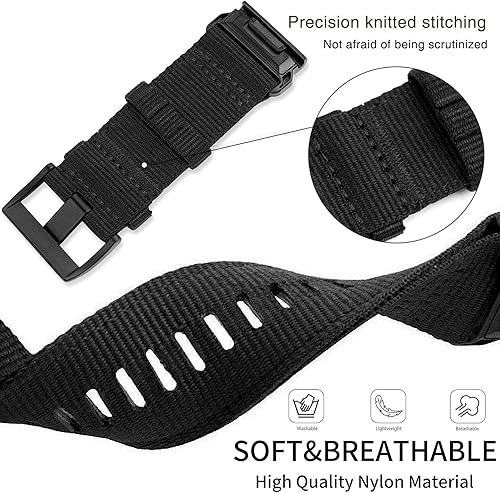 Miniatura 4 de Abanen Correas de reloj de nailon de 0.866 pulgadas de ajuste rápido mejoradas para Garmin Fenix 8 1.850 inFenix 7 epix Pro 1.850 in, correa