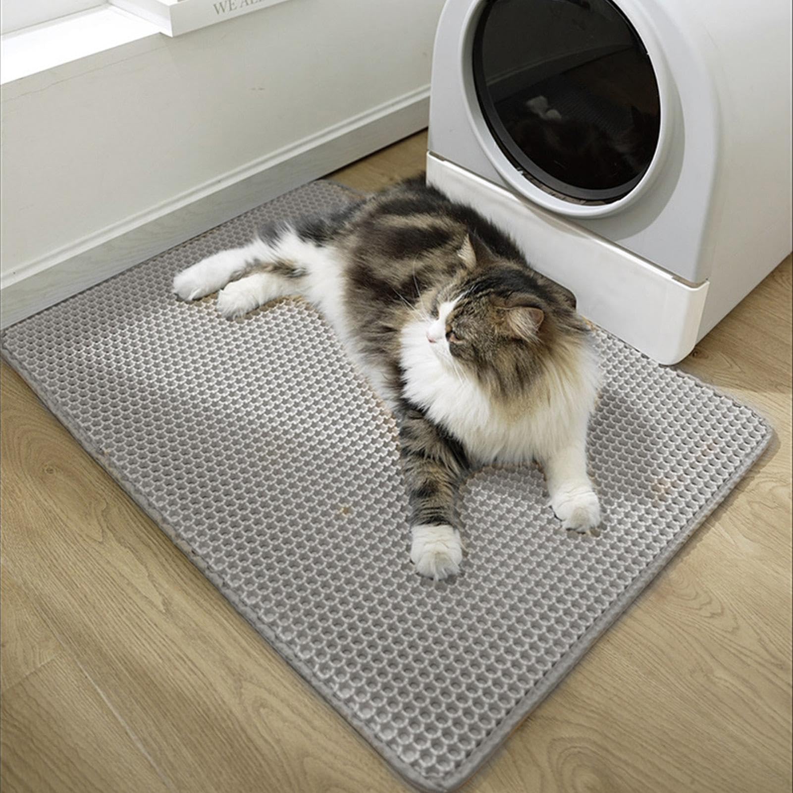 Katzenklo Matte | Katzentoilettenfangmatte mit Doppelschicht-Design