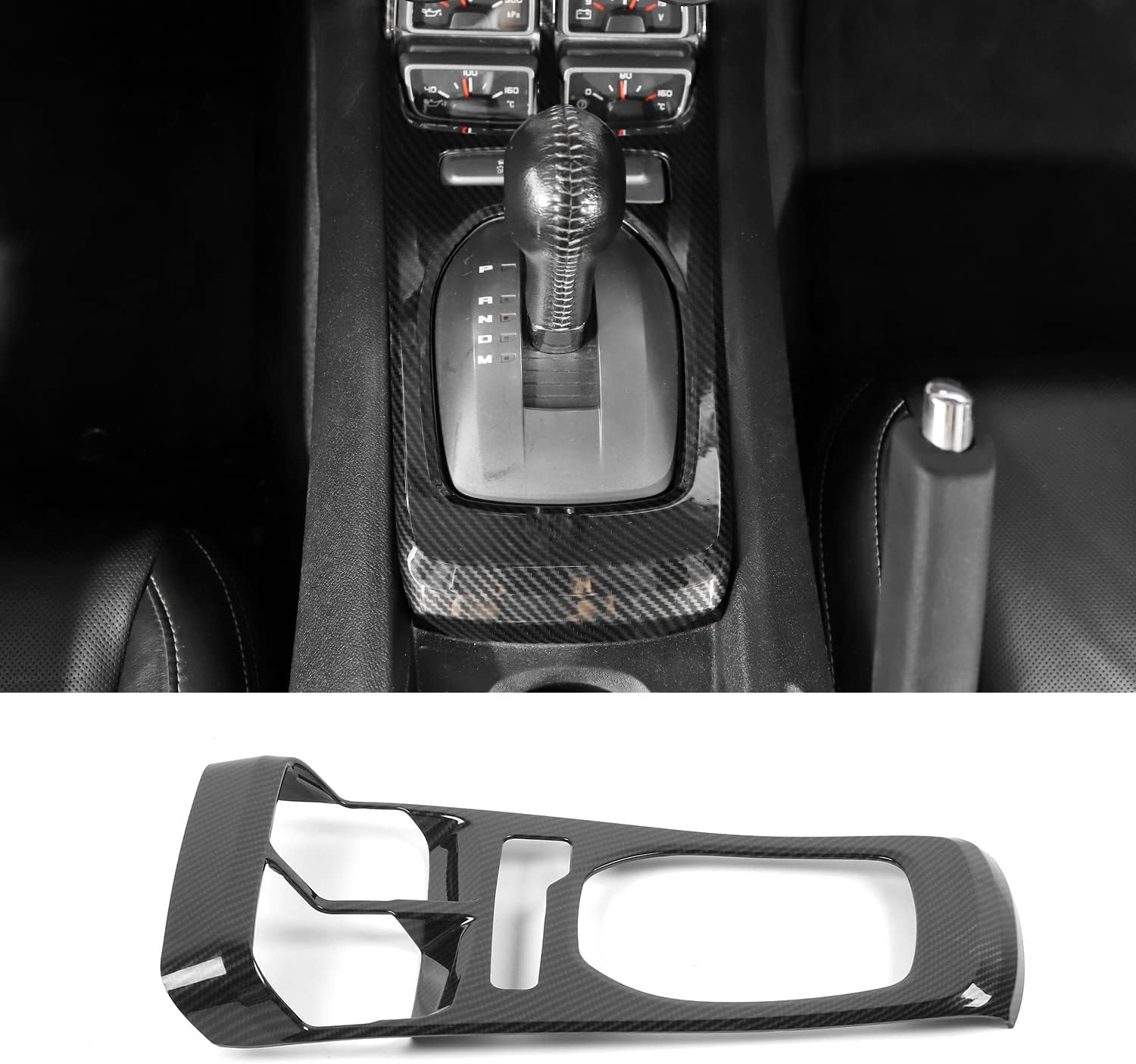 RT-TCZ Carbon Fiber Gear Shift Panel Frame Cover Interior Trim Sticker Accessories for Chevrolet Camaro 2010-2015