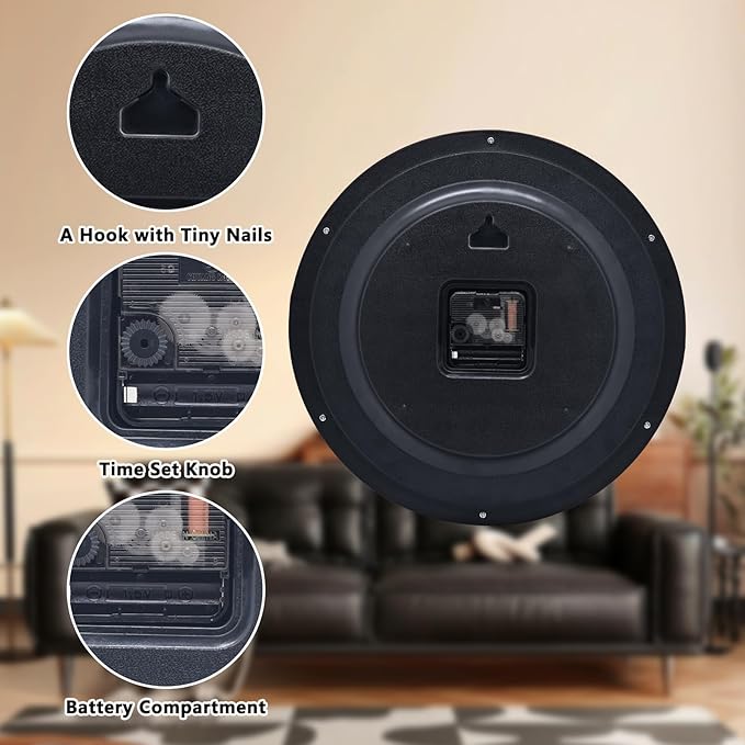 Reloj de Pared Oxmidud Analógico 12 Pulgadas Retro Silencioso miniatura 5