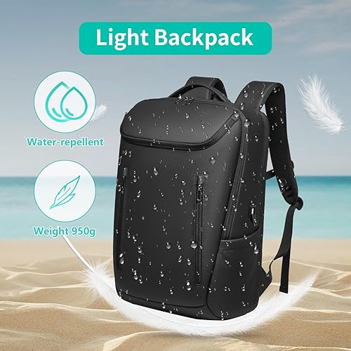 Miniatura 3 de GYakeog Mochila de negocios para hombre, mochila para laptop con cargador USB, impermeable, duradera, mochila para el fin de semana, bolsa para
