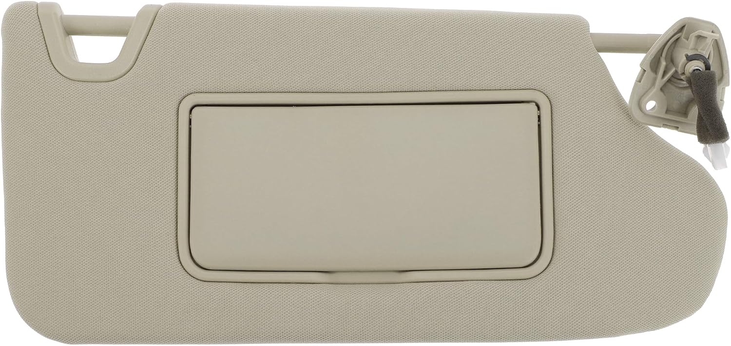 Motoforti Right Passenger Side Car Sun Visor, Sun Visor Assembly, for Nissan Altima 2013-2017, Plastic, with Mirror and Light, No.96400-3TA2A, Beige
