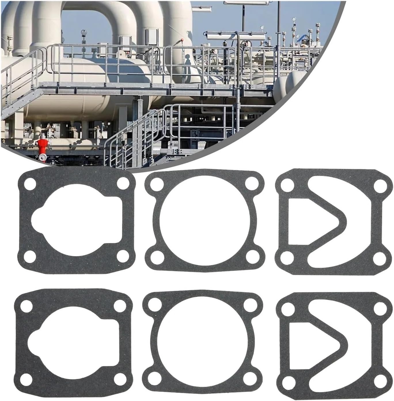 Fit for Compressor Accessory Compressors Plate Washers Gaskets 2 Sets Black Plastic Replacement Parts
