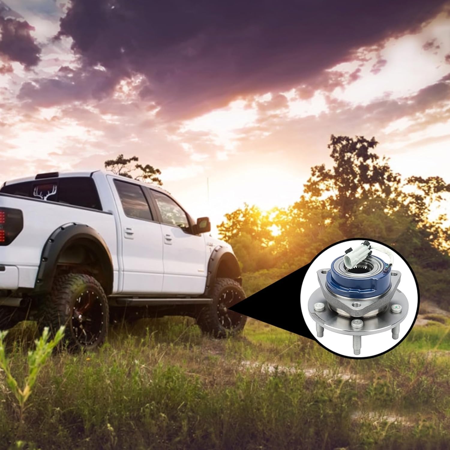 MAYASAF 513121 [2 Pack] Axle Bearing Front Wheel Hub Bearing Assembly 5 Lug w/ABS for Chevy Impala Venture Monte Carlo, Buick Century Rendezvous Terraza, Cadillac DeVille DTS, Grand Prix, Olds Aurora