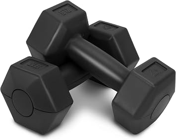 RBX 4 Lbs Pair Hex Dumbbells 2 Lbs Each Hex Shape for Stability Compact Easy Carry Dumbbell Set for All Fitness Levels Black