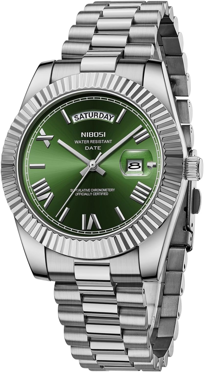 Men Watches Analog Quartz Stainless Steel Watches for men Waterproof Business Classic Desiger Wrist Watch Day&Date