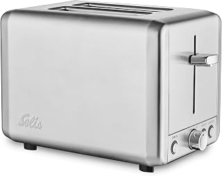 Solis Edelstahl-Toaster mit 2 extra großen Schlitzen, Krümelschublade, 925 Watt, Toaster Steel (Typ 8002), Silber