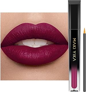 MAKI YIKA Lápiz labial de color púrpura oscur...