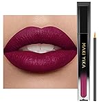 MAKI YIKA Dark Purple Lipstick for Women Color Stay Long Lasting Lipsticks, No Smudge Purple Matte Liquid Lipstick Transferproof Cruelty-Free Lip Color, In Charge