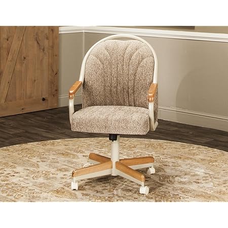 Amazon.com - Caster Chair Company Britney Swivel Tilt Caster Dining Arm Chair in Wheat Tweed ...