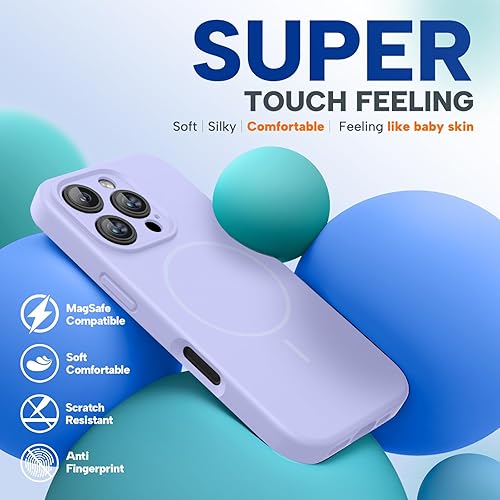 Miniatura 161 de Miracase Funda diseñada para iPhone 13 Pro Max con protector de pantalla, [forro de microfibra suave antiarañazos], funda protectora de silicona