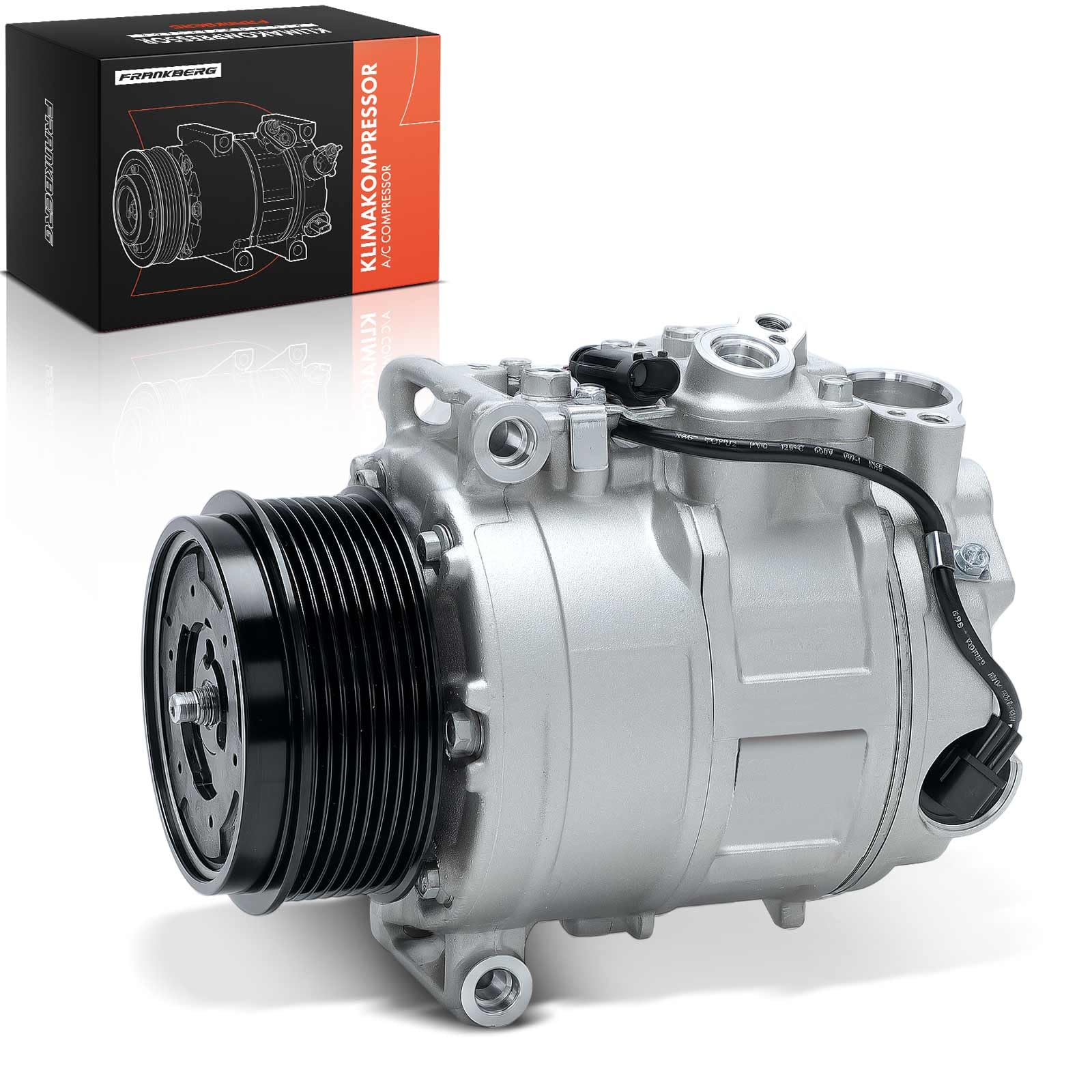Frankberg Compresor de aire acondicionado con embrague, diésel, 0022305311 | Compatible con: Clase R V251 W251, Clase M W164, Clase GL X164
