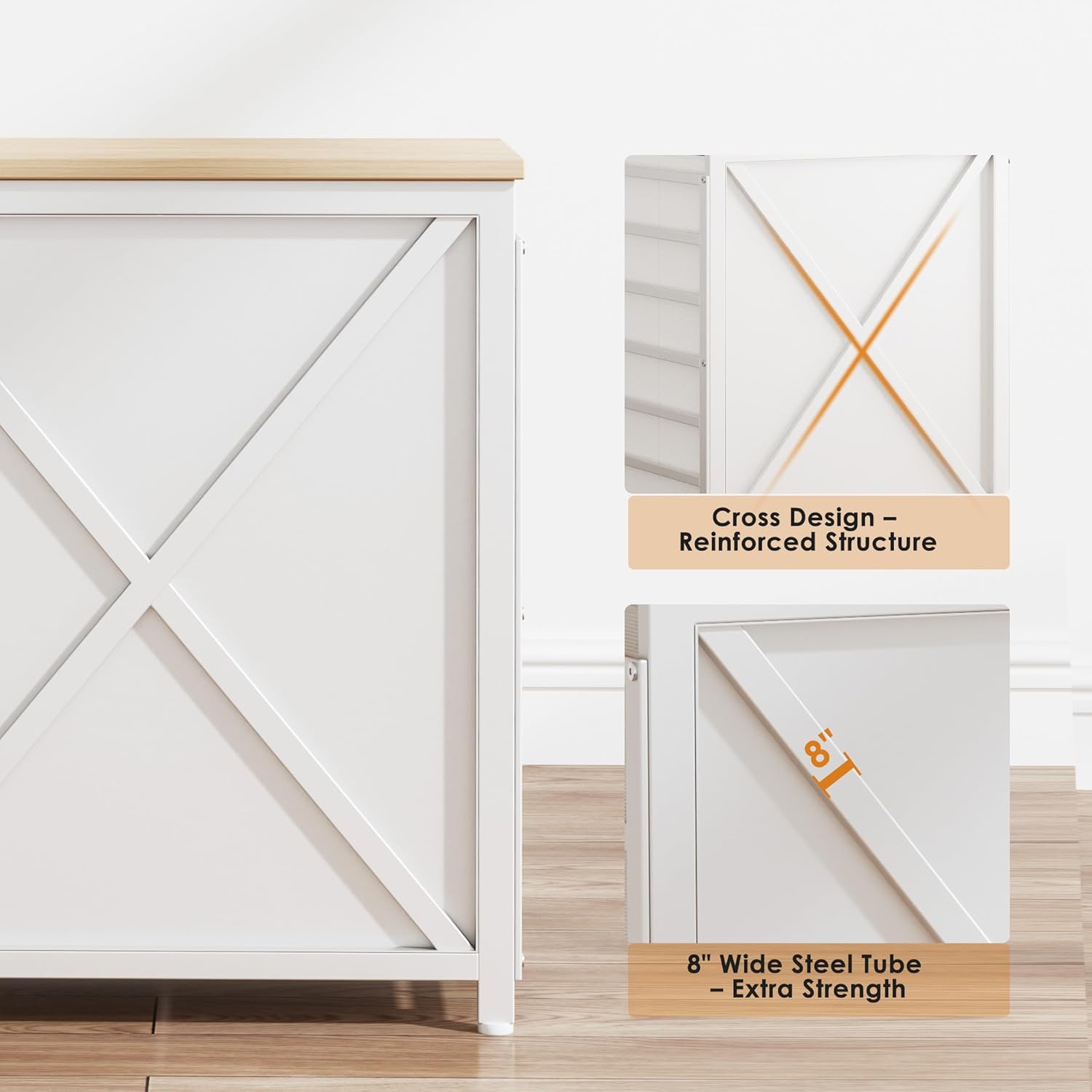 120L Laundry Hamper with Lid, 2 Section Laundry Basket with Removable Liner Bags, Large Laundry Sorter for Clothes Organization in Bedroom and Laundry Room