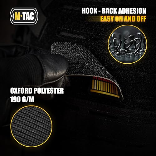 Miniatura 9 de M-Tac 223 Parche táctico de moral  Sujetadores de gancho impresos de combate del ejército (negroGID 223)