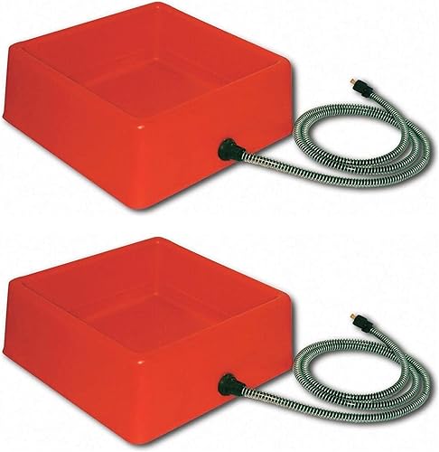 Farm Innovators Recipiente de agua eléctrico para mascotas de 1.25 galones y 60 W con control termostático y protector de cordón antimasticación,