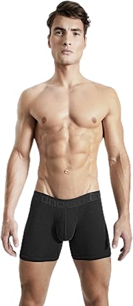 سروال داخلي رجالي من Rounderbum Lift Tech Boxer بشريط مخفي لرفع المؤخرة، درز داخلي طويل، بدون حشوة، لونين